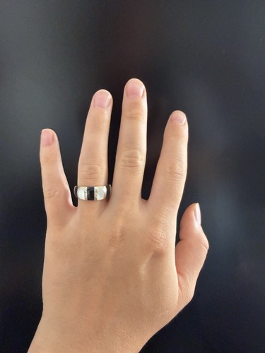 Silberner ring mit onyx - silberner,