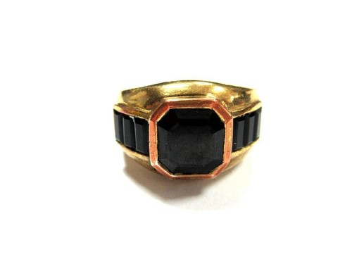 Silberring mit schwarzen