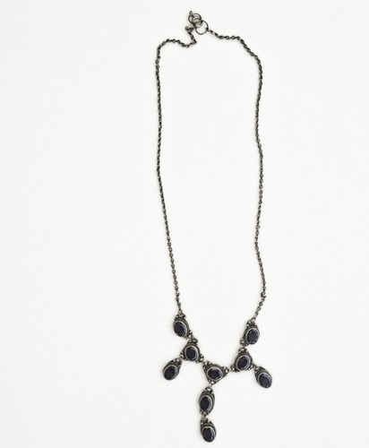 Vintage granat kette silber - granat,