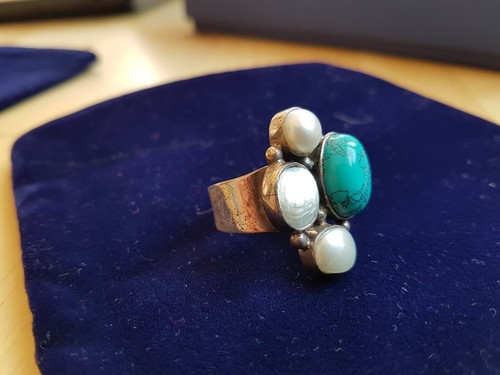 Ring mit steinen 825er - mit, silber
