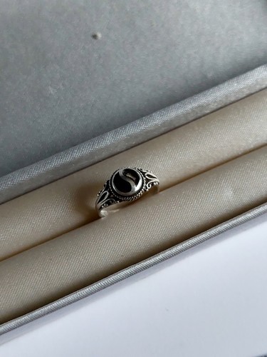 Silberring 825 schwarz